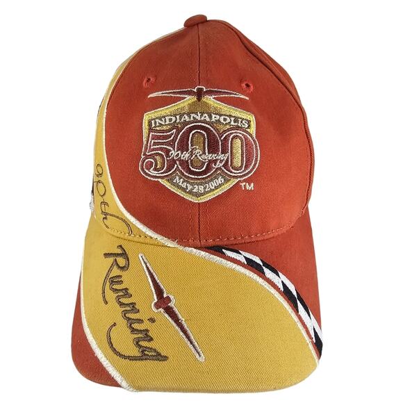 Indianapolis 500 Hat Indiana Motor Speedway 90th Race 2006 Orange Gold Limited - Picture 1 of 12
